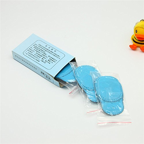 Niños ambliopía parches oculares 6pcs, niños astigmatismo estrabismo ojo perezoso parche para niños niñas visión entrenamiento (S, Azul)