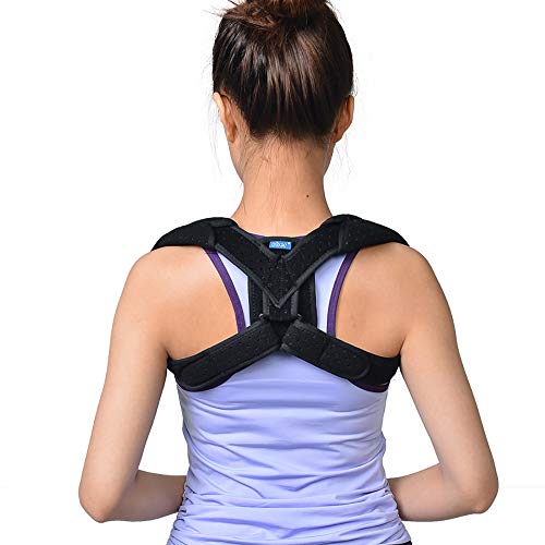 NJSD Tirante Trasero Completo, Corrector De Postura Posterior Hebilla Triangular Vendaje En Forma De 8" Clavícula Infantil Fijación De Fractura Escapular Cinturón De Corrección Jorobado Adulto,S