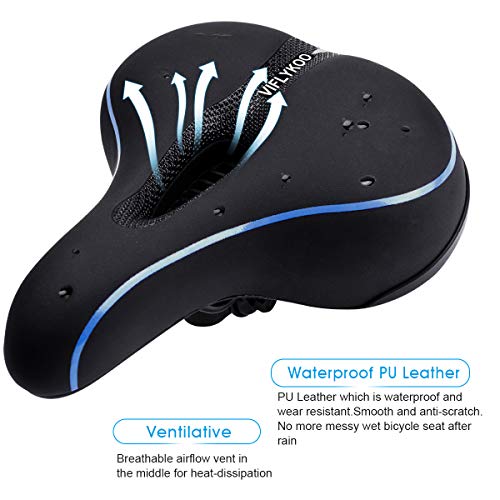 NKW Sillín de Bicicleta,Asiento de Bicicleta,Sillín de Ciclismo, Cojín cómod de Bicicleta de Gel Hueco y ergonómico,absorción de Impactos y Espuma viscoelástica para Carretera Urbana