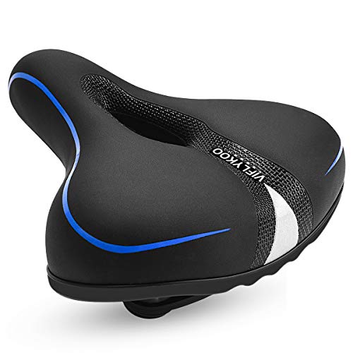 NKW Sillín de Bicicleta,Asiento de Bicicleta,Sillín de Ciclismo, Cojín cómod de Bicicleta de Gel Hueco y ergonómico,absorción de Impactos y Espuma viscoelástica para Carretera Urbana