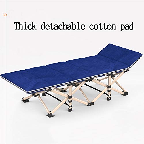 NO BRAND DUWX - Plegable Silla Reclinable, Oficina Adulto Cama de Hospital Silla Acompañando Ocio (2 Colores) sillón (Color : Navy)