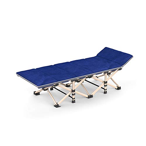 NO BRAND DUWX - Plegable Silla Reclinable, Oficina Adulto Cama de Hospital Silla Acompañando Ocio (2 Colores) sillón (Color : Navy)