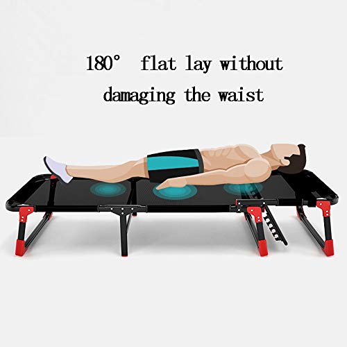 NO BRAND DUWX - Plegable Tumbona, Ajustable Cama Individual Siesta Hospital Acompañando Reclinable (Carga: 200 Kg) sillón