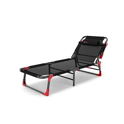 NO BRAND DUWX - Plegable Tumbona, Ajustable Cama Individual Siesta Hospital Acompañando Reclinable (Carga: 200 Kg) sillón