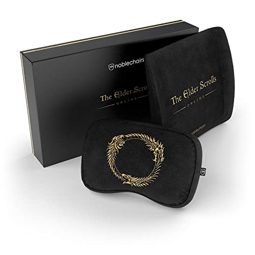 noblechairs Juego de Almohada Viscoelastica, The Elder Scrolls Online Edition, Cojin Viscoelastico para Silla Gaming, Almohada Cuello de Apoyo, Conjunto Ergonómico de Cojines Sillas