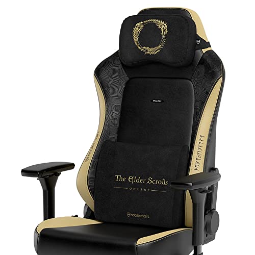 noblechairs Juego de Almohada Viscoelastica, The Elder Scrolls Online Edition, Cojin Viscoelastico para Silla Gaming, Almohada Cuello de Apoyo, Conjunto Ergonómico de Cojines Sillas