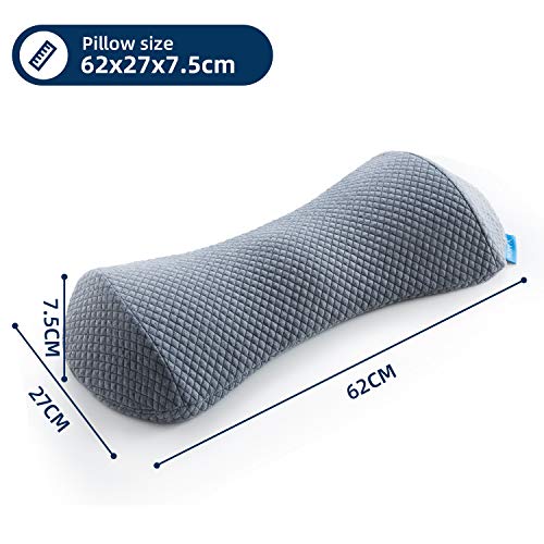 NOFFA Cojín de Apoyo Lumbar para Cama, Almohada de Espuma viscoelástica para la Parte Inferior de la Espalda para Dormir, Almohada Lumbar Proporciona Suficiente Apoyo