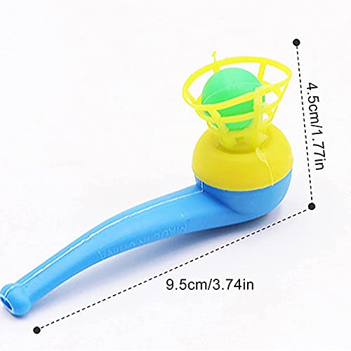 NRRN Juguetes flotantes de bolas de tubo de soplado,Juegos de soplado de balanceo de bolas,Tubo de soplado silbatos bolas juguetes para niños