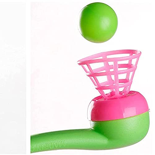 NRRN Juguetes flotantes de bolas de tubo de soplado,Juegos de soplado de balanceo de bolas,Tubo de soplado silbatos bolas juguetes para niños