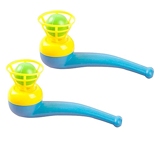 NRRN Juguetes flotantes de bolas de tubo de soplado,Juegos de soplado de balanceo de bolas,Tubo de soplado silbatos bolas juguetes para niños
