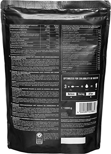 nu3 Proteína vegetal fresa + cookies & cream - 2kg de proteina vegana 3K en polvo con hasta 70% de proteína a base de 3 componentes vegetales - Proteínas para el crecimiento de la masa muscular