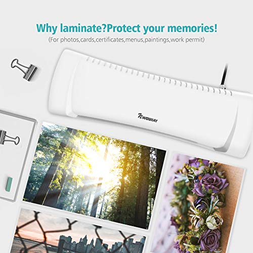 NWOUIIAY Plastificadora A4 A5 A6 Laminadora Termica Blanco con Función ABS Plastificadora con 15 bolsas de laminado Uso Para Foto Casa Oficina