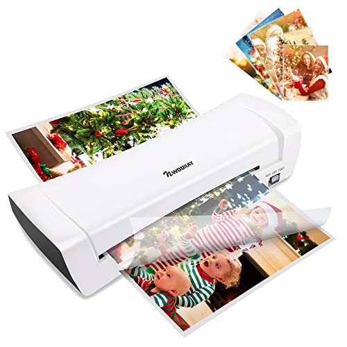 NWOUIIAY Plastificadora A4 A5 A6 Laminadora Termica Blanco con Función ABS Plastificadora con 15 bolsas de laminado Uso Para Foto Casa Oficina