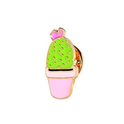 NZQK Encantador Plantilla Planta Collar Zapato Labios Esmalte Broche Coco árbol Cactus Hojas Decorativo Ropa de Dibujos Animados Insignia (Metal Color : BH102)