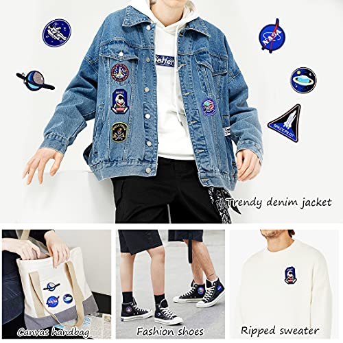 O-Kinee 10PCS Parches NASA Termoadhesivo para la Ropa (10pcs)