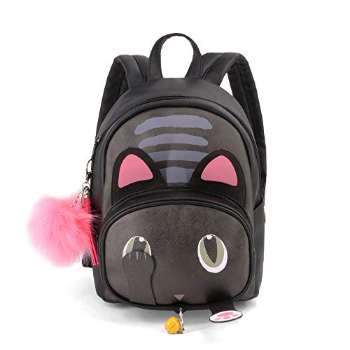 Oh My Pop! Oh My Pop! Cat-Mochila Fashion Shy Mochila Tipo Casual, 28 cm, 8 litros, Negro