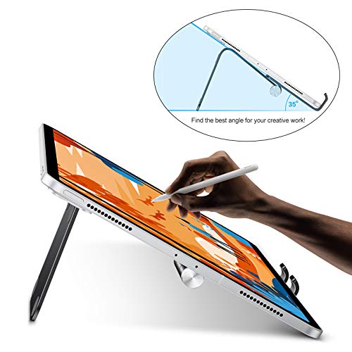 OMOTON Soporte Móvil Mesa, Multiángulo Soporte Teléfono de Aluminio Más Grande y Ajustable para iPhone 13/12//12 Pro MAX/ SE, Xiaomi, Redmi 9S, Samsung, Huawei, Goole Pixel y Más Smartphones-Negro