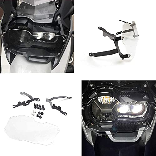 one by Camamoto cod 77280321 Funda, Protector de Faro Compatible para BMW 1200 GS R1200GS Adventure 2014-2020 R 1250 GS R1250GS ADV 2018-2020 (Transparente)
