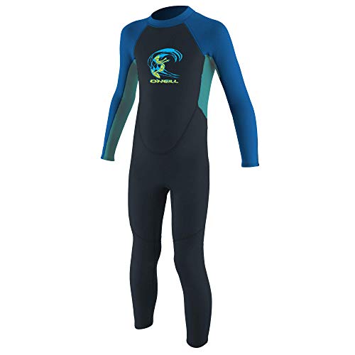 O'Neill Wetsuits Toddler Reactor II Back Zip Full Traje húmedo, Infantil, Pizarra/Aqua Claro/Océano, 3