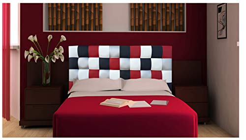 ONEK-DECCO Cabecero de Cama Polipiel de Dormitorio Mod. Kansas Patchwork 2, Acolchado de Espuma Varias Medidas, Cama de niño, Juvenil y Matrimonio (165X70)