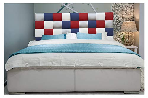 ONEK-DECCO Cabecero de Cama Polipiel de Dormitorio Mod. Kansas Patchwork 3, Acolchado de Espuma Varias Medidas, Cama de niño, Juvenil y Matrimonio (165X70)