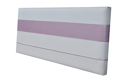 ONEK-DECCO Cabecero de Cama tapizado en Polipiel Mod. Madrid para Cama de Niños, Juveniles y Matrimonio (70 cm. Alto). (135x70, Blanco-Rojo)