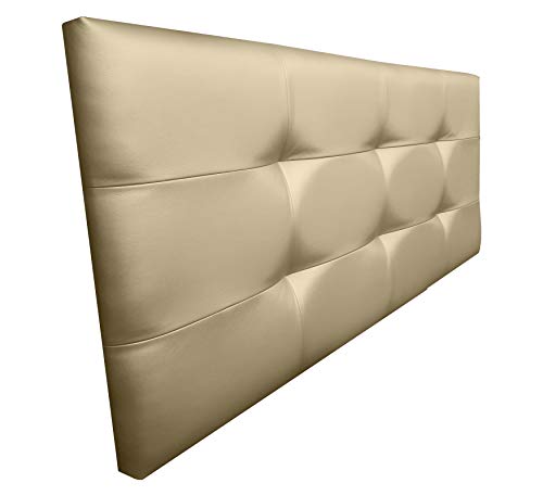 ONEK-DECCO Cabecero tapizado en Polipiel de Dormitorio Tennessee Medidas cabecero de Cama niño, Juvenil y Matrimonio Cabezal Blanco, tapizado, Acolchado (135x70, Negro)