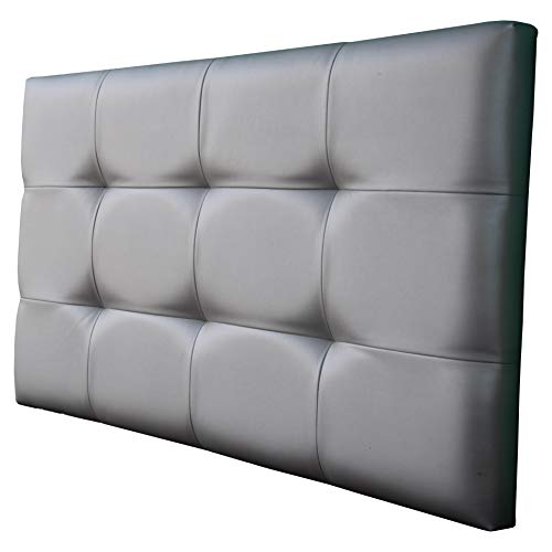 ONEK-DECCO Cabecero tapizado en Polipiel de Dormitorio Tennessee Medidas cabecero de Cama niño, Juvenil y Matrimonio Cabezal Blanco, tapizado, Acolchado (135x70, Negro)