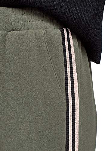 oodji Ultra Mujer Pantalones Rectos con Inserciones, Verde, L
