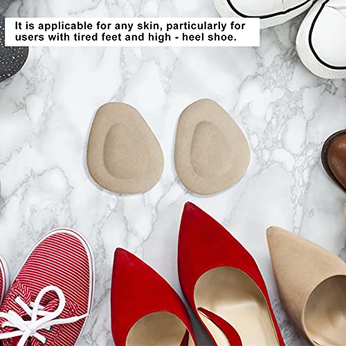 OOTSR 3 pares de almohadillas metatarsianas para mujeres y hombres autoadhesivos de tacón alto insertos bola invisible de almohadillas para el alivio del dolor de pies, almohadillas de zapatos beige