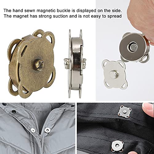 OPAMOO Botones Magnéticos, 40 Piezas 14mm Cierre Magnetico Bolso, BotóN Magnético,Broche Magnético, Magnético Botones para Tejer Conjuntos Botones para Costura, Manualidades, Bolsos, Ropa (4 Color)