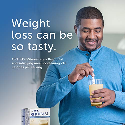 Optifast® Batido - Café - 12 sobres de 55 g - Sustitutivos de comida - Ayuda para perder peso o a mantenerlo después de haberlo perdido