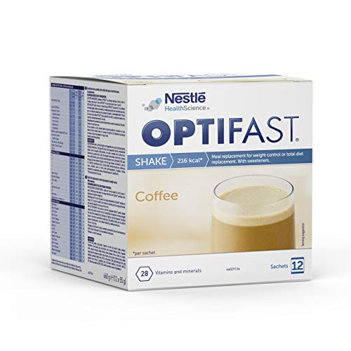 Optifast® Batido - Café - 12 sobres de 55 g - Sustitutivos de comida - Ayuda para perder peso o a mantenerlo después de haberlo perdido