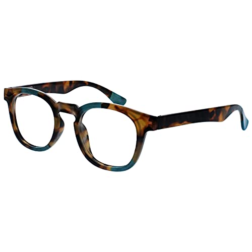 Opulize Ava Pack 2 Mujeres Señoras Marrón Carey Rosa Turquoise Ajuste Cómodo Gafas De Lectura Bisagras Resorte RR62-4Q +1,00