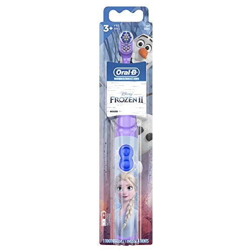 Oral-B Cepillo de dientes eléctrico con batería para niños con Disney's Frozen para niños y niños de 3 años +, suave (los caracteres pueden variar)