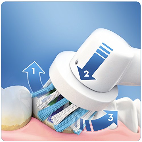 Oral-B Smart 4 CrossAction Cepillo de Dientes Eléctrico con Mango Recargable, Tecnología Braun, 2 Cabezales de Recambio, Conexión Bluetooth y Funda de Viaje, 4500N - Negro, Edición Especial