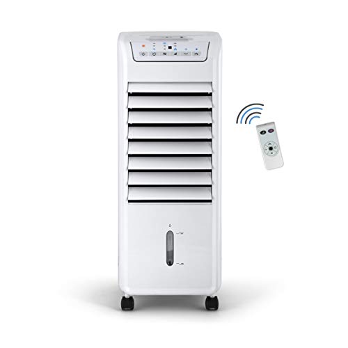 Orbegozo Air 46 Climatizador evaporativo 3 en 1, 3 velocidades, Temporizador, acumuladores de frío, depósito de 6 l, Mando a Distancia, silencioso, 55 W, plastico/Metal