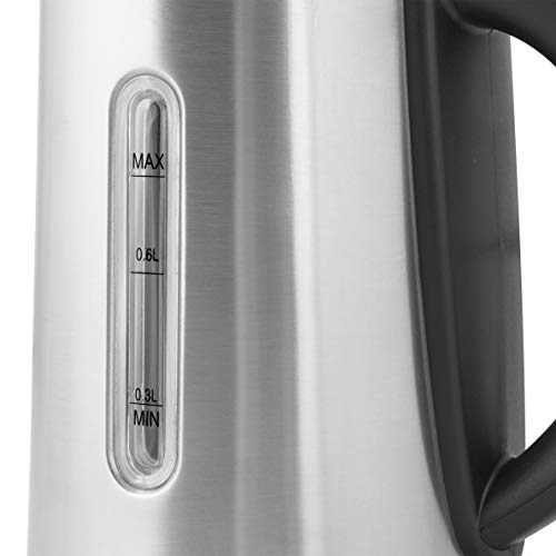 Orbegozo KT 6022 - Hervidor de agua eléctrico, 0.8 litros de capacidad, acero inoxidable, desconexión automática, rápida ebullición