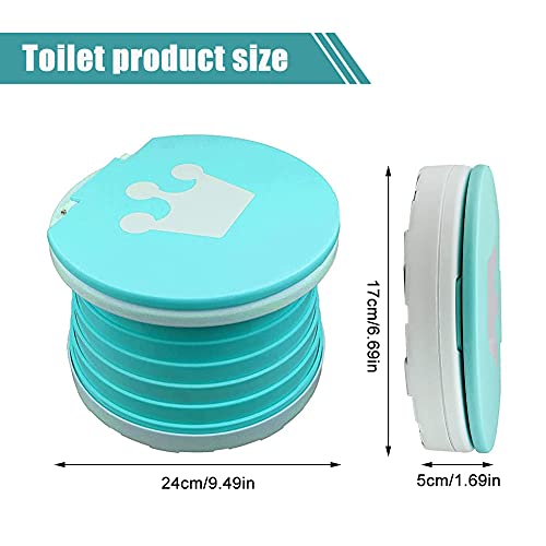 Orinal de Viaje para Bebés, Inodoro Plegable para Bebés, Asiento de Inodoro Portátil Bebé, Plástico ABS Ecológico, Viajes al Aire Libre o Entrenamiento para Ir al Baño - verde
