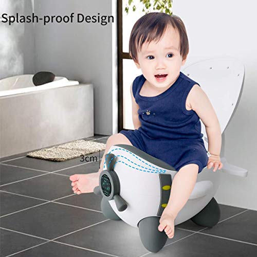 Orinal Infantil WC Niños Portatil: Orinales Bebe Infantiles Inodoro - Asiento Vater Water Urinario Niño Niña - Silla Urinal Bacinilla Infant - Retrete Aprendizaje Portatiles Bebé Avión Gris Blanco