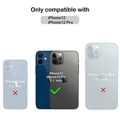 ORNARTO Funda Silicone Case Compatible con iPhone 12 6,1", iPhone 12 Pro Protección de Cuerpo Completo,Carcasa de Silicona Líquida Suave Case para iPhone 12/12 Pro (2020) 6,1 Azul