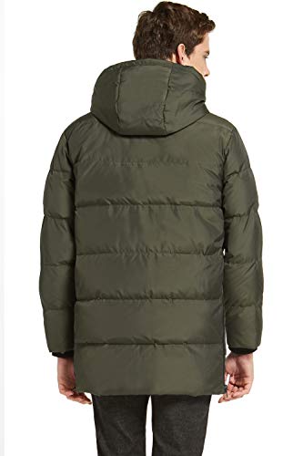 Orolay Chaqueta de Plumíferos con Capucha Gruesa para Hombre Abrigo Parka de Invierno con Aislamiento Cálido