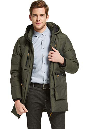Orolay Chaqueta de Plumíferos con Capucha Gruesa para Hombre Abrigo Parka de Invierno con Aislamiento Cálido