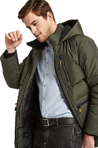 Orolay Chaqueta de Plumíferos con Capucha Gruesa para Hombre Abrigo Parka de Invierno con Aislamiento Cálido