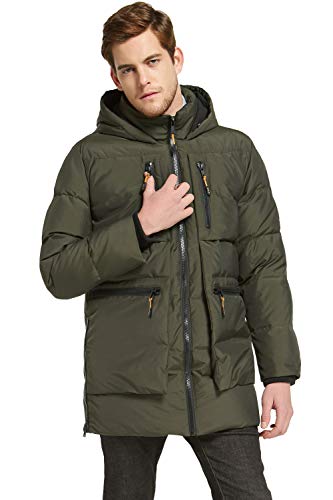 Orolay Chaqueta de Plumíferos con Capucha Gruesa para Hombre Abrigo Parka de Invierno con Aislamiento Cálido