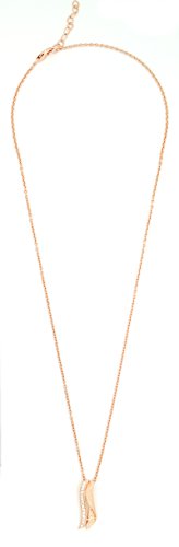 ORPHELIA Collar con Colgante en Forma para Mujer Plateado con Dorado-bañado en Blanco de circonita ZH - 6030/1