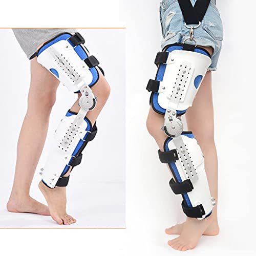 Ortesis de rodilla y tobillo, órtesis de pierna Soporte articulado de fijación de la articulación de la cadera, férula protectora fija para fracturas, protección para las piernas, soporte ajustable