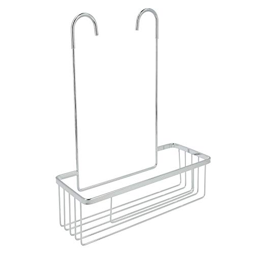 ORYX Cestillo De Baño para Colgar De Acero Cromado En Griferia, Gifros, Duchas, Bañeras, Color INOX 30x12x38 (Alt) Cm. Sin Agujeros.