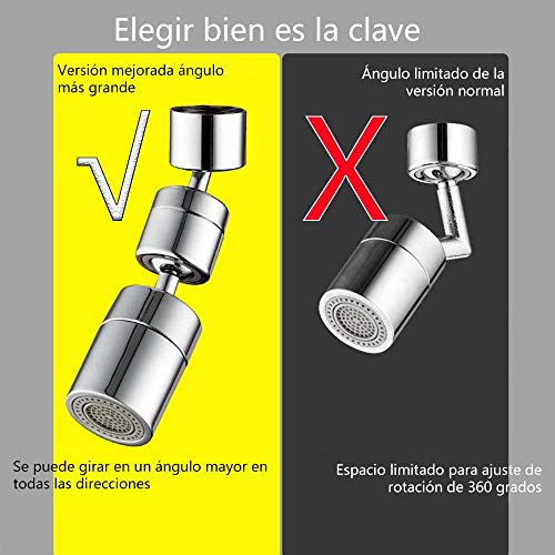 OUHZNUX Grifo De Filtro De Salpicaduras Universal De 720 Grados Cabezal De Pulverización Grifo De Filtro Antisalpicaduras Grifo De Cocina Móvil Rociador De Boquilla De Ahorro De Agua
