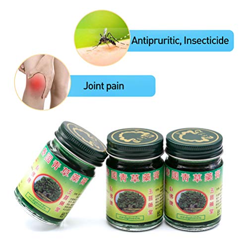 Ouskau 50 g de bálsamo tailandés verde de hierbas para gas abdominal, dolor de cabeza, mareos, todos los castigos, calambres en manos y pies, picaduras de insectos tóxicas